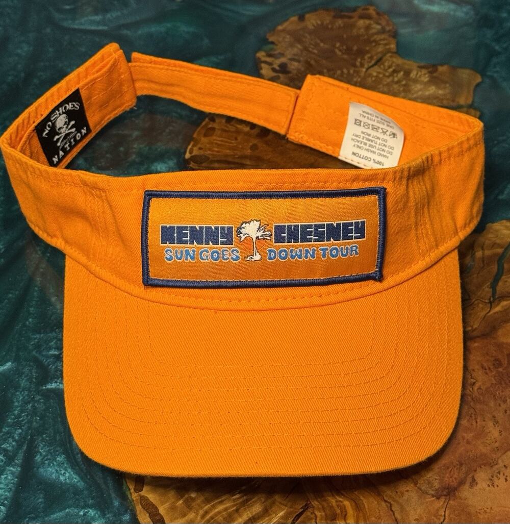 Kenny Chesney Sun Goes Down Tour Adjustable Visit Hat Orange No Shoes Nation Cap